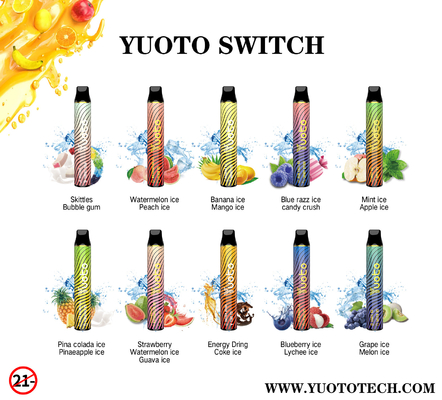 2 sabores 3000 sopros Vape descartável nenhuma aprovação de escape de MSDS FDA