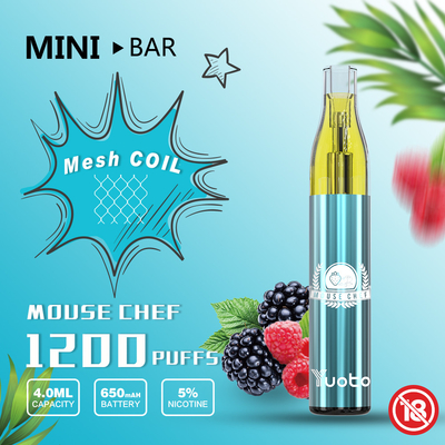 Sabor misturado Mini Bar Yuoto Disposable Vape 1200puff de 11 frutos