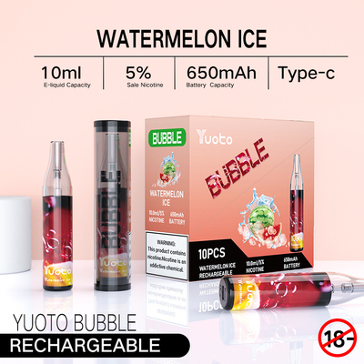 O jogo descartável 4000 de Vape da bolha de Yuoto sopra 10ml o tipo recarregável c 650mAh