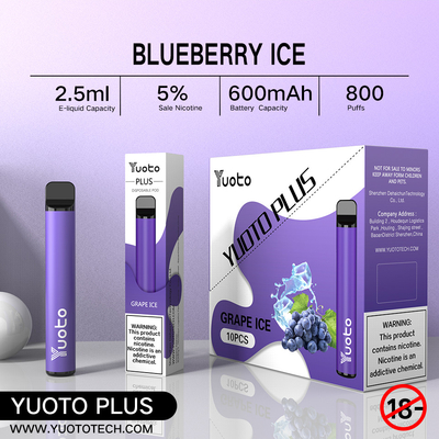 Yuoto mais 800 morango misturada da framboesa do mirtilo do sabor do cigarro 32g 11 dos sopros E
