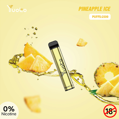 SS304 Yuoto XXL 2500 sopra bateria descartável de Vape 1650mAh para relaxa a barra do sopro