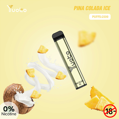 SS304 Yuoto XXL 2500 sopra bateria descartável de Vape 1650mAh para relaxa a barra do sopro