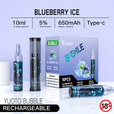 O yuoto que recarregável da bolha 4000puffs 650 mah 10ml de Yuoto o vape descartável engrena a disjunção das bobinas não conduziu shinning