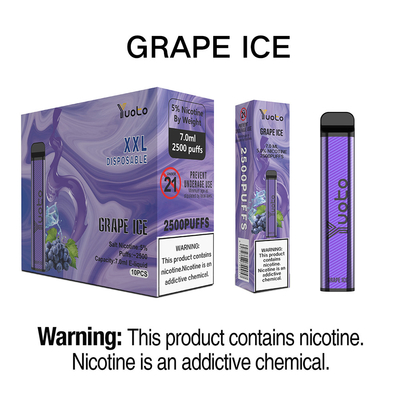Vagem preenchida nicotina Vape ROHS de 5 sais habilitado com Logo Printing