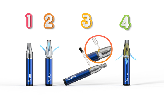 Tanque recarregável compacto de Vape Pen With Transparent Visible Oil da vagem