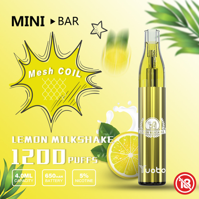 O Minibar 1200 de YUOTO sopra a bateria descartável 650mAh do suco 4.0ml do sabor E de Vape 15