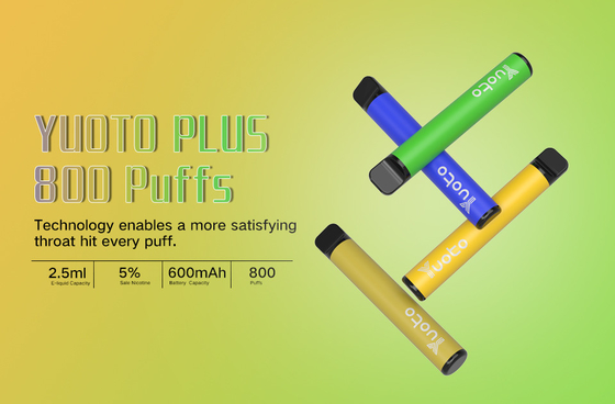 Yuoto 800 sopra Vape com área 2,5 ML Juice Capacity de Origal de 11 sabores