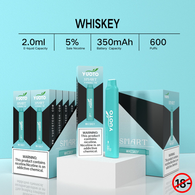 O sistema descartável Yuoto Smart 600 da vagem sopra sabores do total 12 da barra 350 MAh