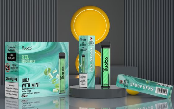 7 ml Yuoto Vapor descartável XXL 2500 puffs Dispositivo sabores