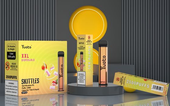 UN38.3 Melhor Juice Eletrônico Yuoto Descartável Vape XXL 2500 Puffs Dispositivo