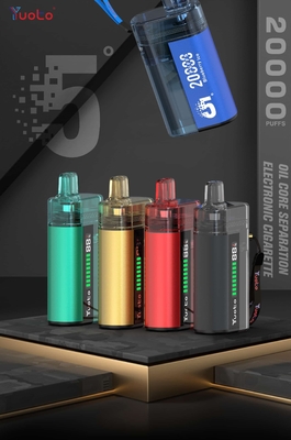 0% 2% 5% Força de Nicotina Vape Descartável YUOTO com Fluxo de Ar Ajustável e Bobina de Malha Dupla