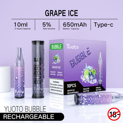 A fábrica original em vagens descartáveis do vape do yuoto recarregável da bolha 4000puffs 10ml 650mah de China Yuoto engrena bobinas