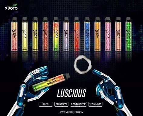 O fabricante Yuoto Luscious 3000 sopra cigarro descartável por atacado de Vape Pen Pod Vaporizer Nicotine Electronic